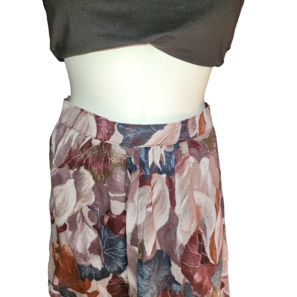 Vintage Floral A-line skirt 29W - Picture 3 of 9